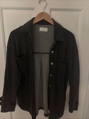Z Supply Black Button-Down Overshirt